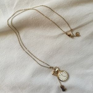 Alice in wonderland Swarovski crystal necklace